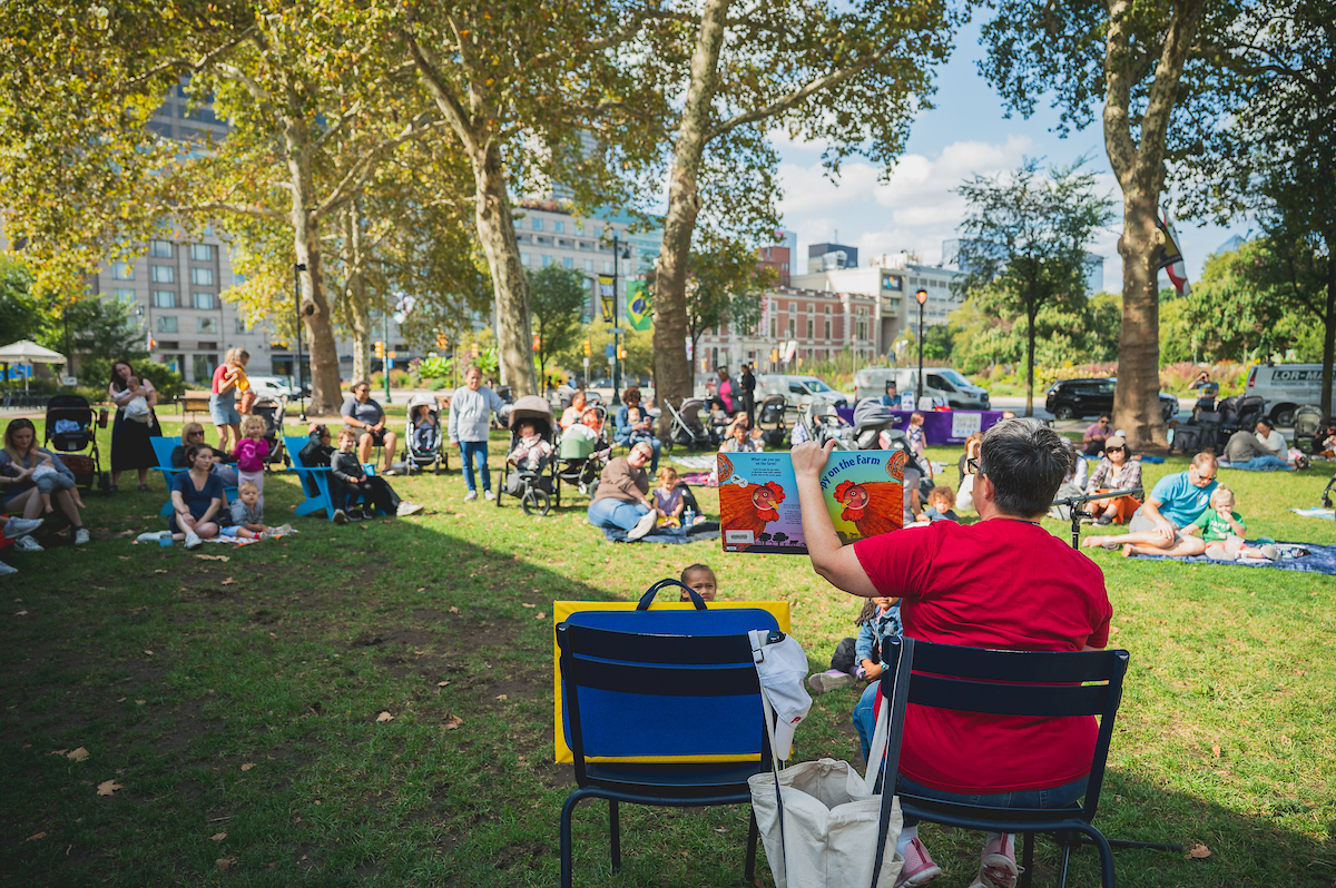 story time in sister cities park